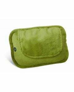 4 Ball Shiatsu Heated Cushion with Green Plush Cover