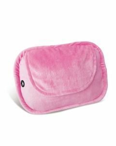 4 Ball Shiatsu Heated Cushion with Pink Plush Cover