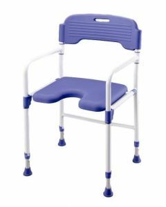 Folding Shower Chair with PU Seat and Back