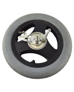 Wheelchair / Mobility Aid Castor Wheel Pneumatic - 310x55mm (With Left Drum Brake)
