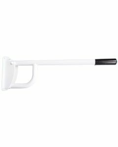 Hinged Toilet Support Rail - White