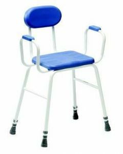 Deluxe Perching Stool - Adjustable Height (Padded Arms with Padded Back)