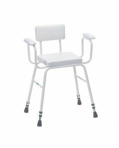 Perching Stool With Padded Back & Arms