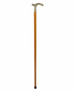 Wooden Walking Stick Brass Crutch Handle - Boxwood (36