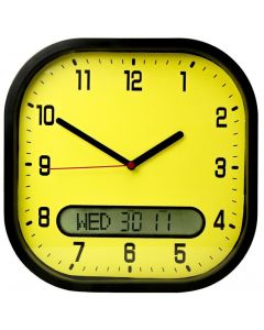 High Contrast Day Date Wall Clock