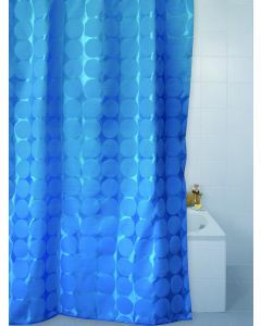 Patterned Polyester Shower Curtains - Cobalt Sphere (180 x 180cm)