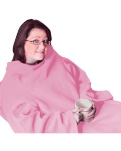 Sleeved Fleece Blanket - Pink