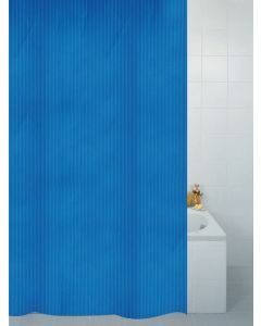 Textile Stripe Shower Curtain - Blue (180x180cm)