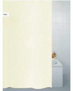 Textile Stripe Shower Curtain - Cream (180x180cm)