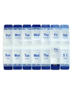 Weekly 4 Compartment Push Button Pill Organiser 