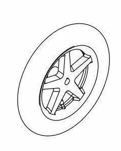 Rear Wheel Pneumatic Tyre And Tube (5 spoke)