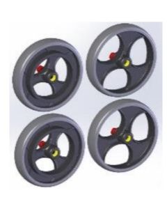 Topro Troja 2G - Wheels TPE (for IBS) Comfort Wheel Grip Complete set of 4
