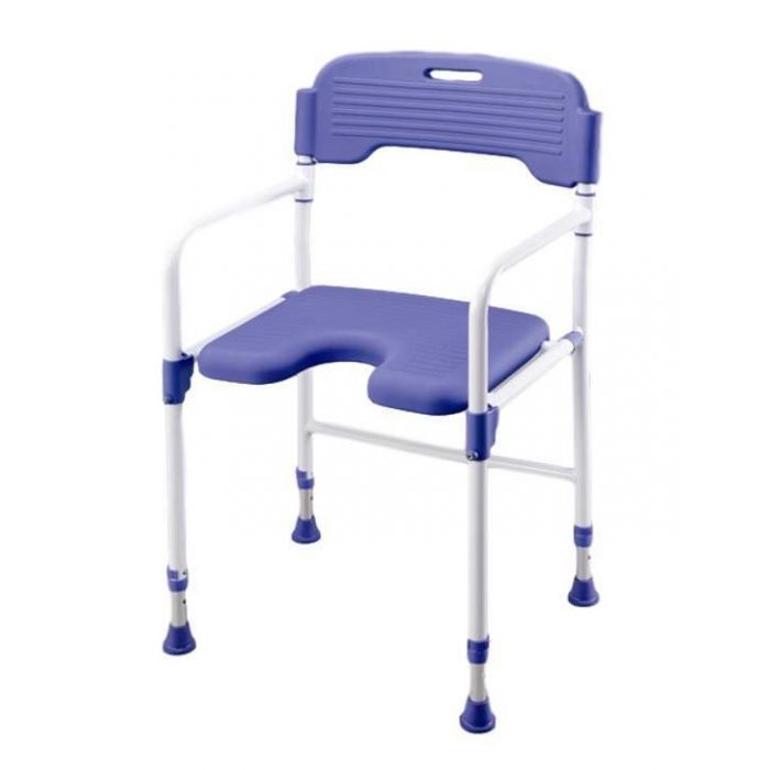 Folding Shower Chair With Pu Seat And, Folding Shower Chair With Arms